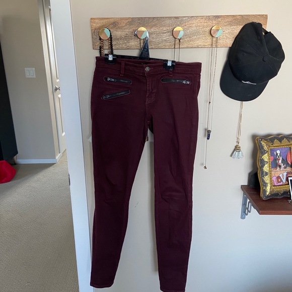 JBrand Zoey Triple Zip Skinny Jeans in Lava - Picture 2 of 6